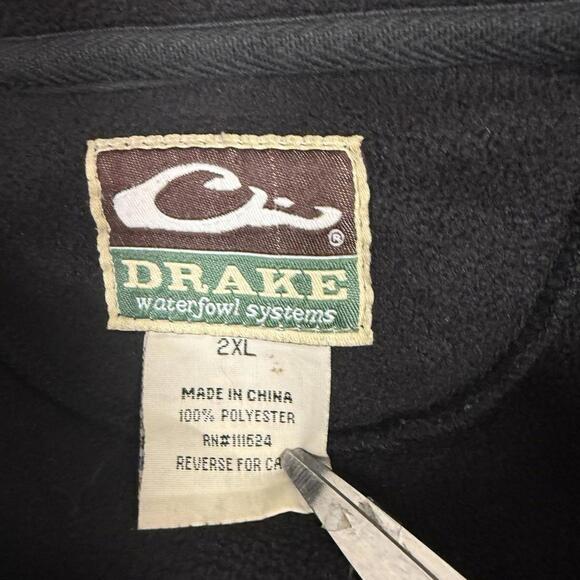 Drake Waterfowl Magnattach Full Zip Black Fleece Jacket - Picture 4 of 9